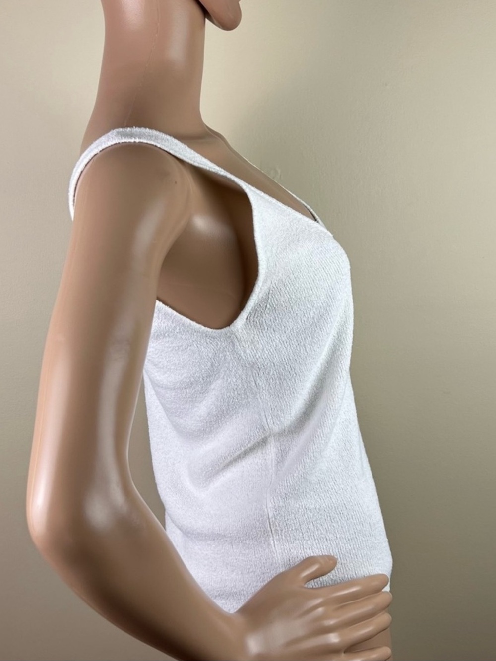 NEW REBECCA TAYLOR WHITE MINI BOUCLE TANK TOP - Picture 4 of 5